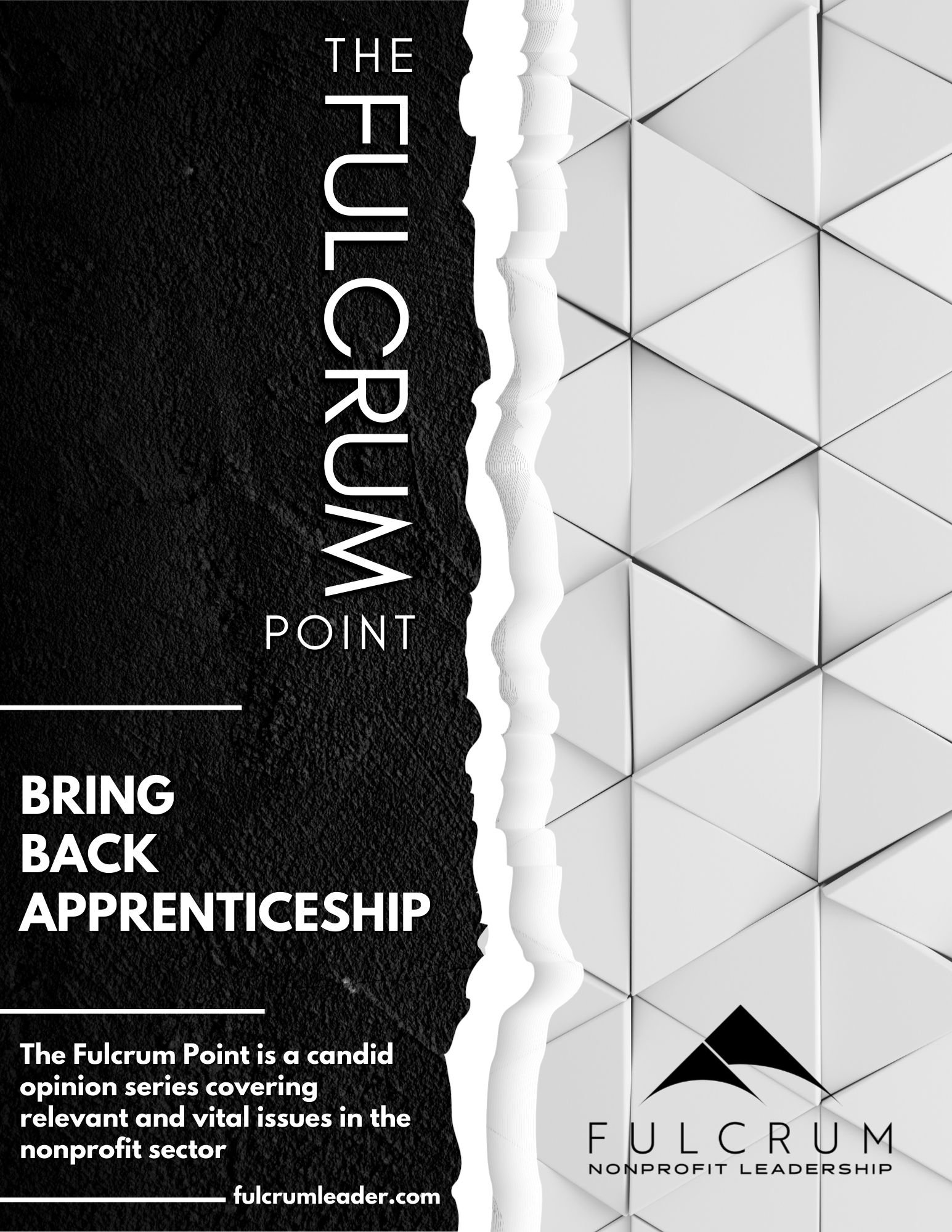 The Fulcrum Point - Opinion - Bring Back Apprenticeship: A Nonprofit Imperative