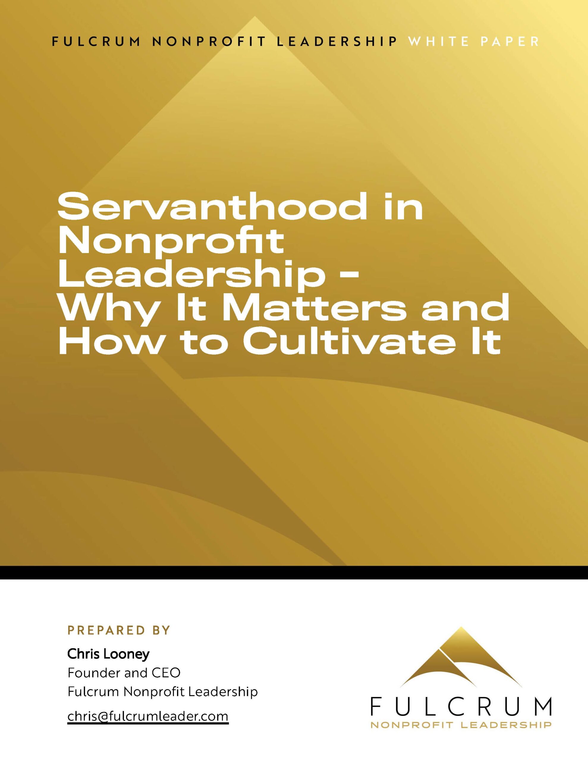 Servanthood in Nonprofit Leadership - Why it Matters and How to Cultivate It